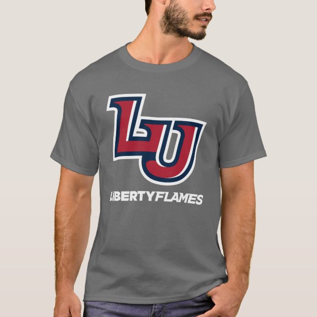Liberty Flames Letters T-Shirt (Front)