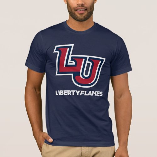 Liberty Flames Letters T_Shirt