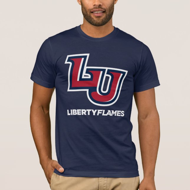 Liberty Flames Letters T-Shirt (Front)