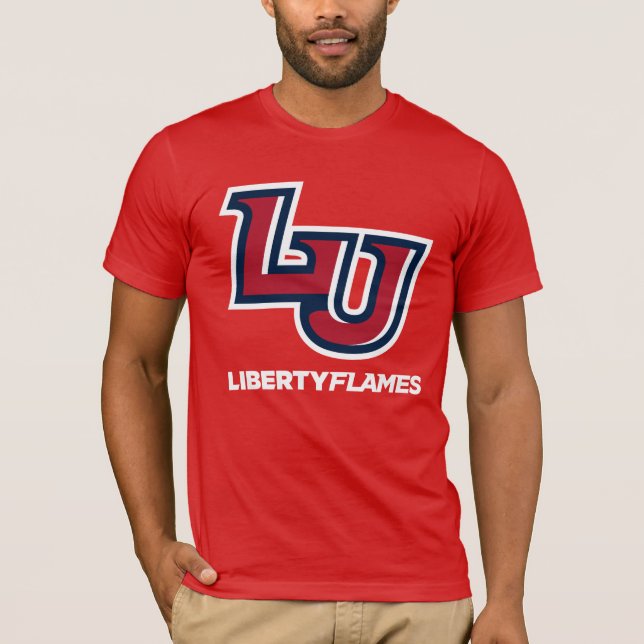Liberty Flames Letters T-Shirt (Front)