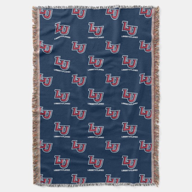 Liberty Flames Letters Throw Blanket (Front Vertical)