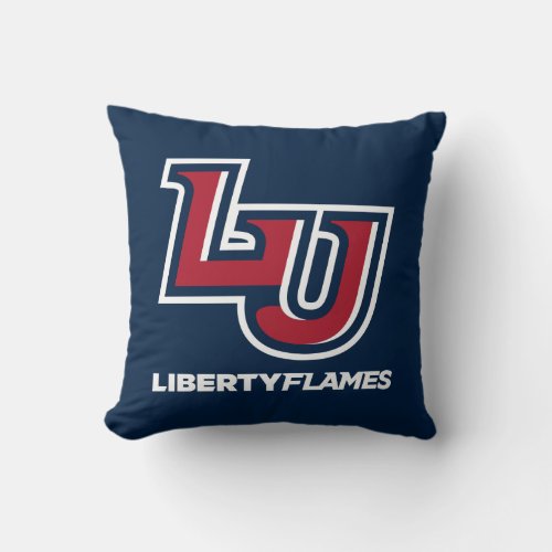 Liberty Flames Letters Throw Pillow