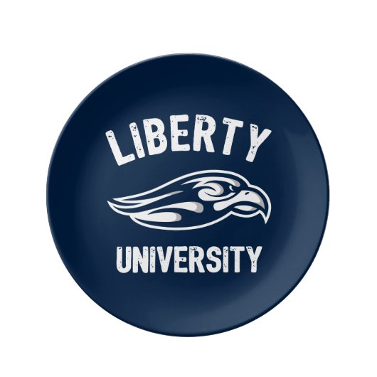 Liberty Flames Logo Dinner Plate (Front)