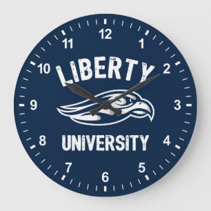 Liberty Flames Logo Large Clock