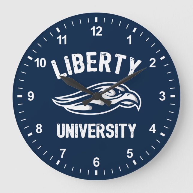 Liberty Flames Logo Large Clock (Front)