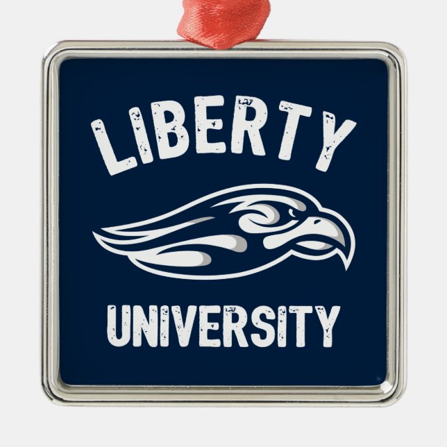 Liberty Flames Logo Metal Ornament (Front)