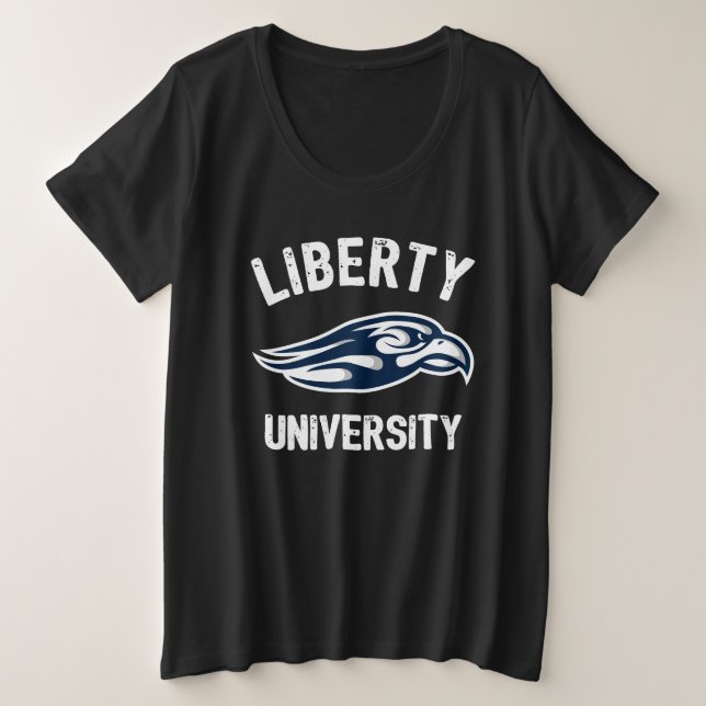 Liberty Flames Logo Plus Size T-Shirt (Design Front)