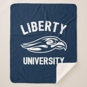 Liberty Flames Logo Sherpa Blanket