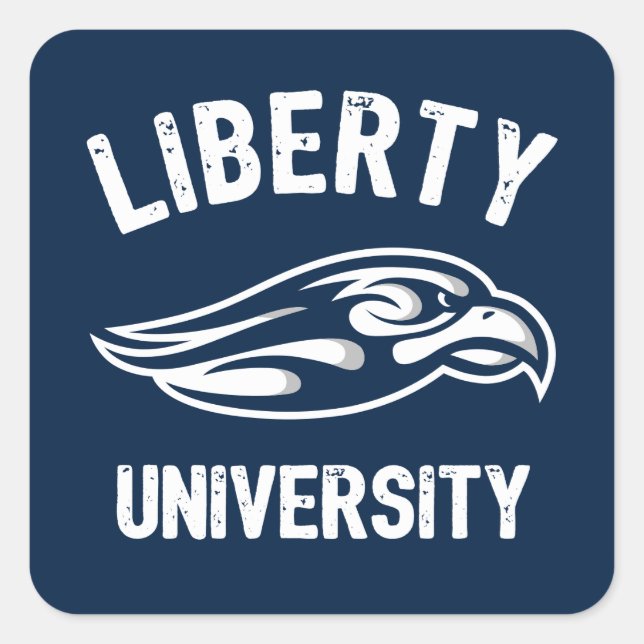 Liberty Flames Logo Square Sticker (Front)