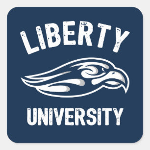 Liberty Flames Logo Square Sticker