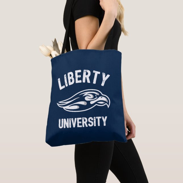 Liberty Flames Logo Tote Bag (Close Up)