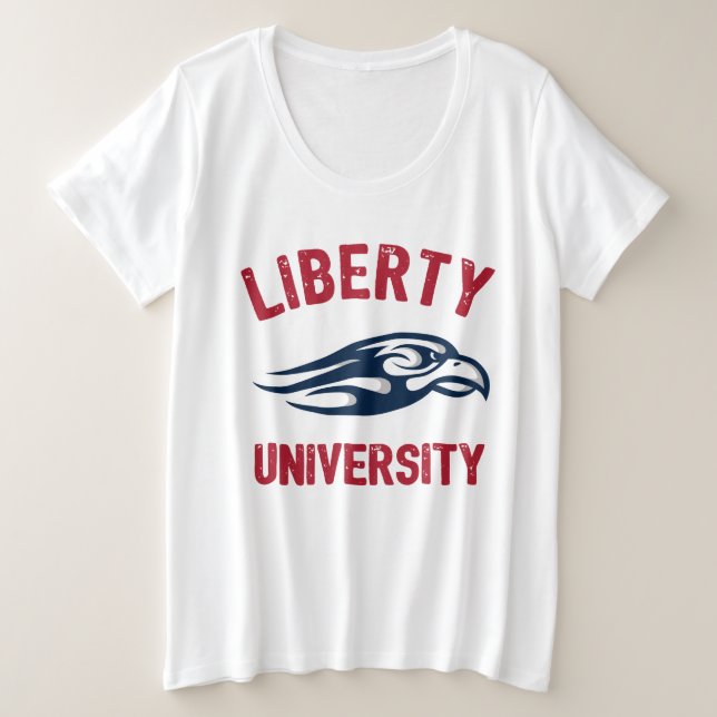 Liberty Flames Plus Size T-Shirt (Design Front)