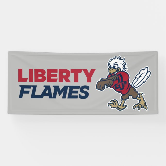 Liberty Flames Sparky Banner (Horizontal)