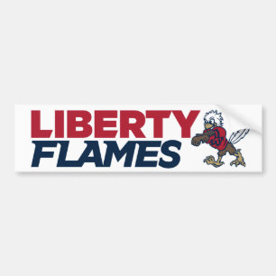 Liberty Flames Sparky Bumper Sticker