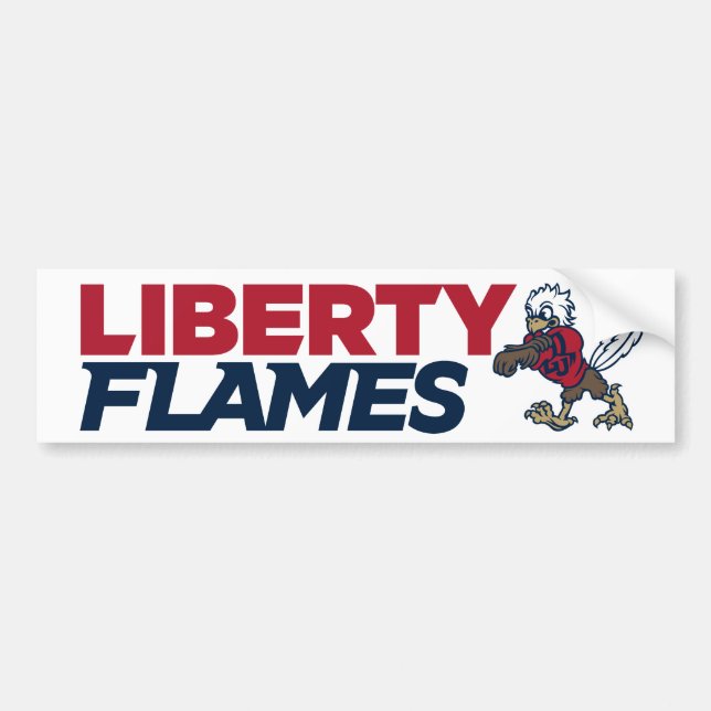 Liberty Flames Sparky Bumper Sticker (Front)