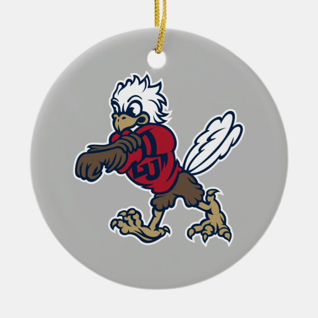 Liberty Flames Sparky Ceramic Ornament (Front)