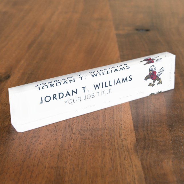Liberty Flames Sparky Desk Name Plate (Side)