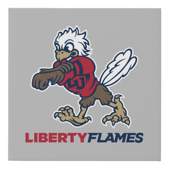 Liberty Flames Sparky Faux Canvas Print (Front)