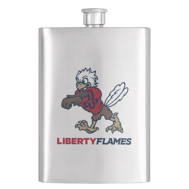Liberty Flames Sparky Flask (Front)