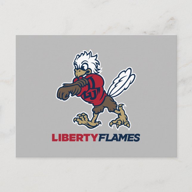Liberty Flames Sparky Invitation Postcard (Front)