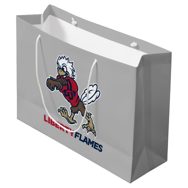 Liberty Flames Sparky Large Gift Bag (Front Angled)