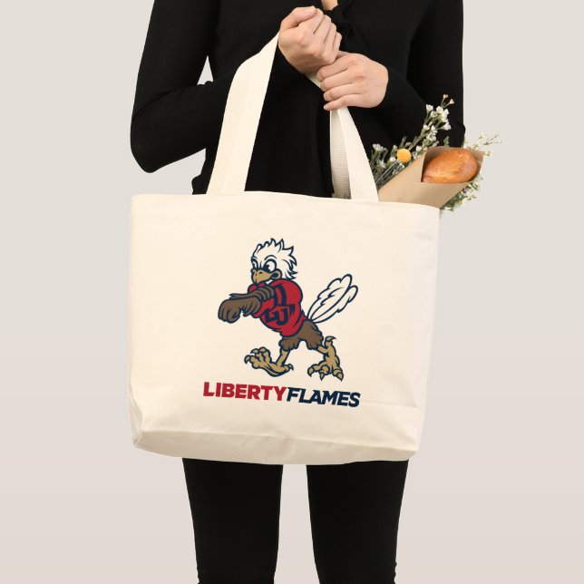 Liberty Flames Sparky Large Tote Bag (Front (Product))