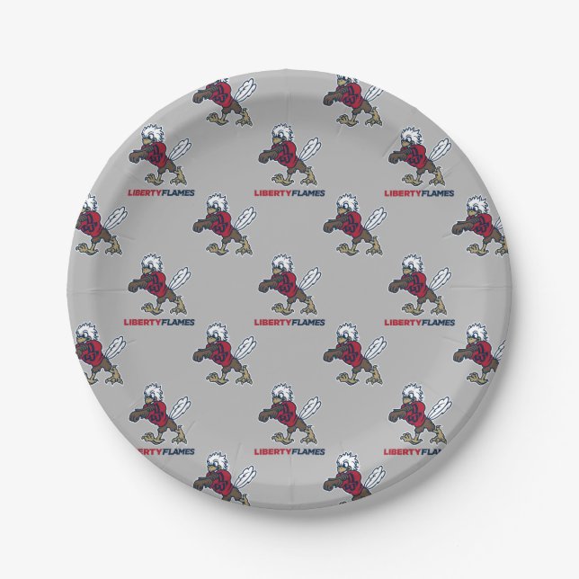 Liberty Flames Sparky Paper Plates (Front)