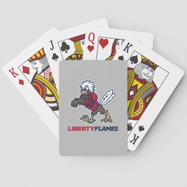 Liberty Flames Sparky Poker Cards (Back)