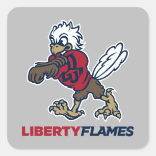 Liberty Flames Sparky Square Sticker