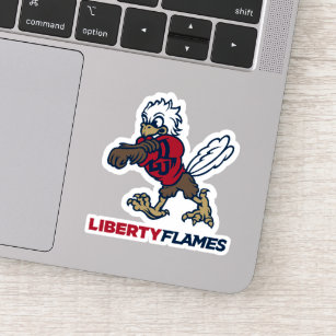 Liberty Flames Sparky Sticker
