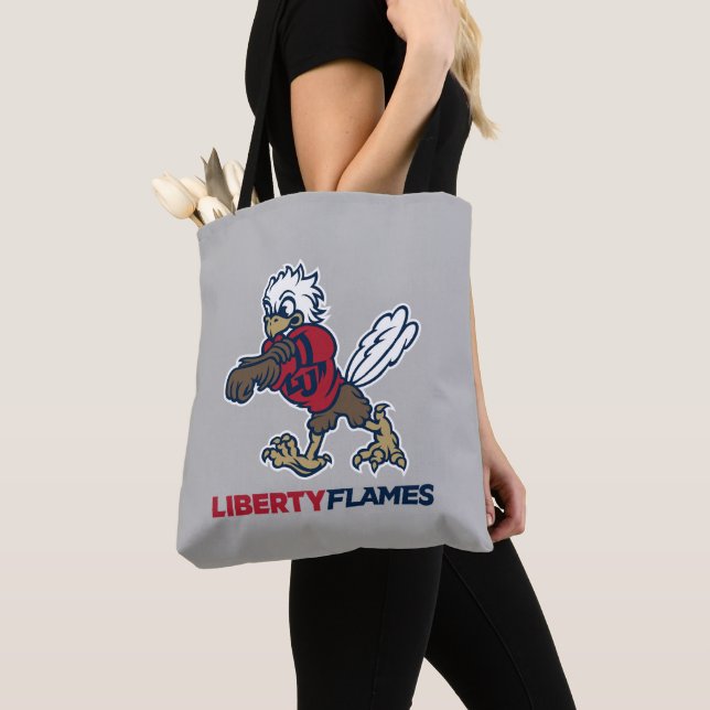 Liberty Flames Sparky Tote Bag (Close Up)