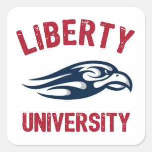 Liberty Flames Square Sticker
