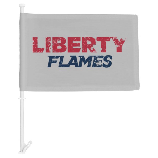 Liberty Flames Text Car Flag (Front)