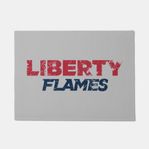 Liberty Flames Text Doormat