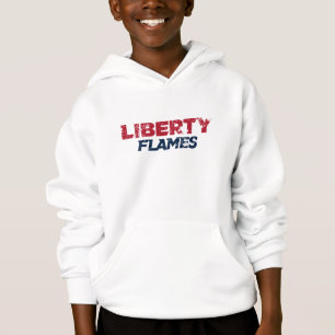 Liberty Flames Text Hoodie