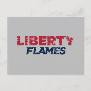 Liberty Flames Text Invitation Postcard