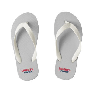 Liberty Flames Text Kid's Flip Flops