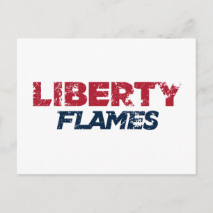 Liberty Flames Text Postcard