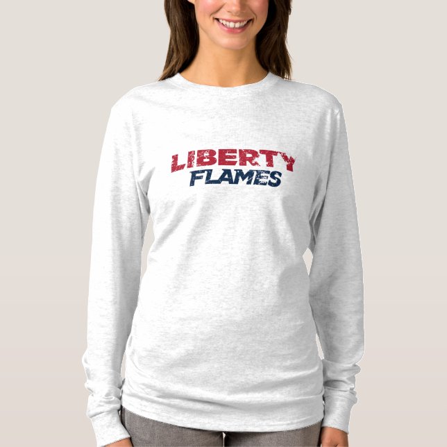 Liberty Flames Text T-Shirt (Front)