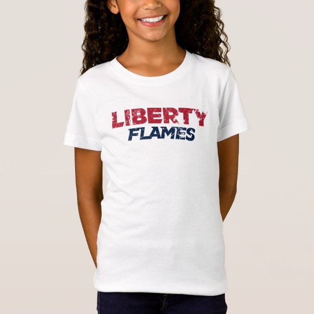 Liberty Flames Text T-Shirt (Front)