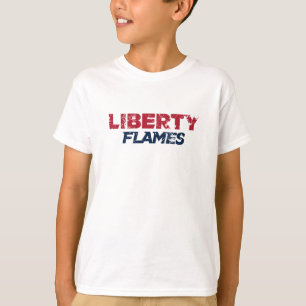 Liberty Flames Text T-Shirt