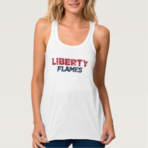 Liberty Flames Text Tank Top
