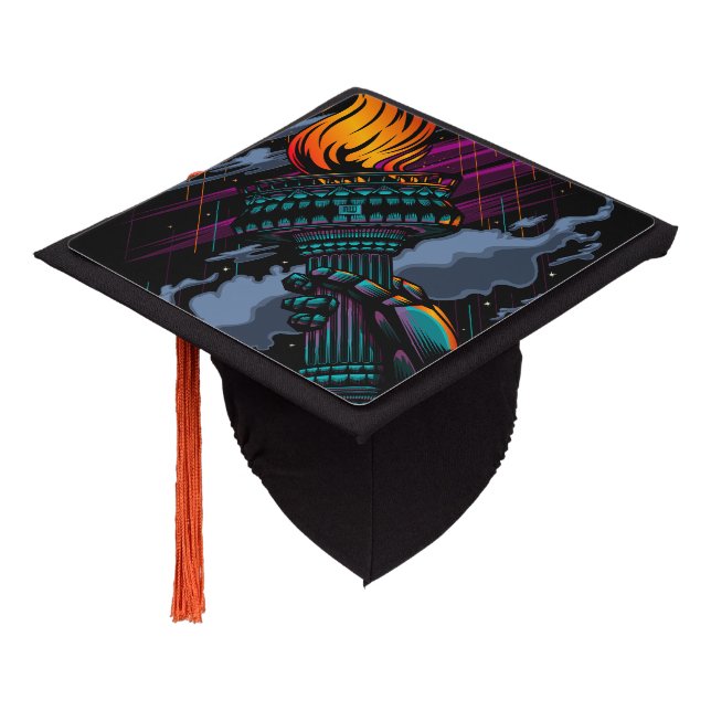 Liberty Graduation Cap Topper (Angled)