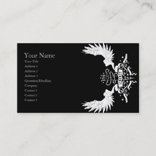 Customizable Liberty Graphic Profile Card Business Card