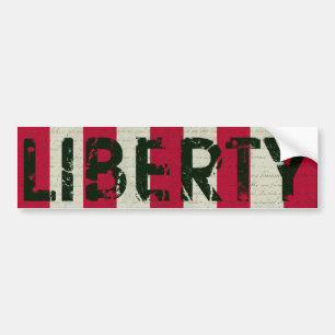 Liberty Grunge Flag Bumper Sticker