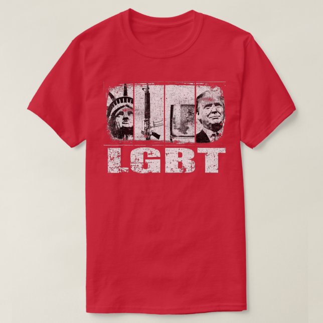 Liberty Guns Beer rump  Funny Parody LGB  T-Shirt (Design Front)