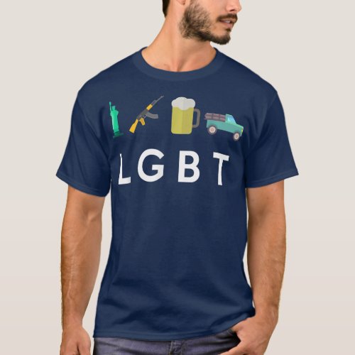 Liberty Guns Beer Trucks   Funny LGBT  T_Shirt