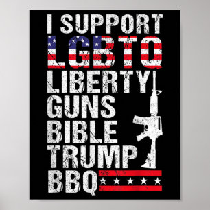 Liberty Guns Bible Trump Bbq Poster