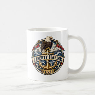 Liberty Harbor Eagle Anchor Two-Sided Coffee Mug