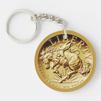 Liberty Horse Coin  Keychain